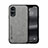 Funda Lujo Cuero Carcasa DY2 para Oppo A58x 5G Gris