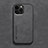 Funda Lujo Cuero Carcasa DY3 para Apple iPhone 12 Pro Max Negro
