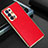 Funda Lujo Cuero Carcasa GS1 para Oppo Reno6 Pro+ Plus 5G Rojo