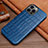 Funda Lujo Cuero Carcasa L01 para Apple iPhone 13 Pro Max Azul