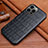 Funda Lujo Cuero Carcasa L01 para Apple iPhone 13 Pro Negro