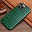 Funda Lujo Cuero Carcasa L01 para Apple iPhone 13 Pro Verde