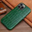 Funda Lujo Cuero Carcasa L01 para Apple iPhone 14 Pro Verde