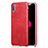 Funda Lujo Cuero Carcasa L01 para Apple iPhone X Rojo