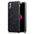 Funda Lujo Cuero Carcasa L01 para Apple iPhone Xs Negro