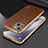 Funda Lujo Cuero Carcasa LD3 para Apple iPhone 14 Plus Marron