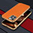 Funda Lujo Cuero Carcasa LD3 para Apple iPhone 14 Pro Max Naranja