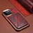 Funda Lujo Cuero Carcasa MT1 para Apple iPhone 14 Pro Rojo