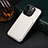 Funda Lujo Cuero Carcasa MT5 para Apple iPhone 14 Pro Max Blanco