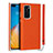 Funda Lujo Cuero Carcasa N01 para Huawei P40 Naranja