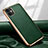 Funda Lujo Cuero Carcasa para Apple iPhone 12 Mini Verde