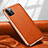 Funda Lujo Cuero Carcasa para Apple iPhone 12 Pro Max Naranja