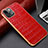 Funda Lujo Cuero Carcasa para Apple iPhone 14 Plus Rojo