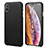 Funda Lujo Cuero Carcasa para Apple iPhone XR Negro