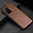 Funda Lujo Cuero Carcasa para Huawei Honor Play4 5G Marron