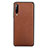 Funda Lujo Cuero Carcasa para Huawei Y9s Marron