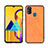 Funda Lujo Cuero Carcasa para Samsung Galaxy M30s Naranja