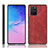 Funda Lujo Cuero Carcasa para Samsung Galaxy S10 Lite Rojo