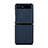 Funda Lujo Cuero Carcasa para Samsung Galaxy Z Flip 5G Azul