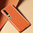 Funda Lujo Cuero Carcasa para Xiaomi Mi 10 Pro Naranja
