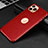 Funda Lujo Cuero Carcasa R01 para Apple iPhone 11 Pro Max Rojo