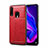 Funda Lujo Cuero Carcasa R01 para Huawei Nova 4e Rojo