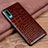 Funda Lujo Cuero Carcasa R01 para Huawei P30 Marron