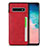 Funda Lujo Cuero Carcasa R01 para Samsung Galaxy S10 5G Rojo