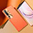 Funda Lujo Cuero Carcasa R01 para Xiaomi Mi 10 Pro Naranja