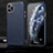 Funda Lujo Cuero Carcasa R02 para Apple iPhone 11 Pro Max Azul