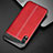 Funda Lujo Cuero Carcasa R02 para Huawei P20 Rojo