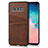 Funda Lujo Cuero Carcasa R02 para Samsung Galaxy S10 5G Marron