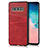 Funda Lujo Cuero Carcasa R02 para Samsung Galaxy S10 5G Rojo