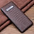 Funda Lujo Cuero Carcasa R02 para Samsung Galaxy S10 Plus Marron