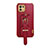 Funda Lujo Cuero Carcasa R02 para Xiaomi Mi 11 5G Rojo