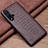 Funda Lujo Cuero Carcasa R03 para Huawei Nova 5 Marron