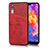 Funda Lujo Cuero Carcasa R03 para Huawei P20 Rojo