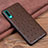 Funda Lujo Cuero Carcasa R03 para Huawei P30 Marron