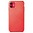 Funda Lujo Cuero Carcasa R04 para Apple iPhone 11 Rojo