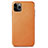 Funda Lujo Cuero Carcasa R05 para Apple iPhone 11 Pro Max Naranja