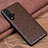 Funda Lujo Cuero Carcasa R05 para Huawei Nova 5 Marron