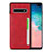 Funda Lujo Cuero Carcasa R05 para Samsung Galaxy S10 Plus Rojo