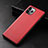 Funda Lujo Cuero Carcasa R06 para Apple iPhone 11 Pro Max Rojo