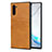 Funda Lujo Cuero Carcasa R06 para Samsung Galaxy Note 10 5G Naranja