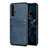 Funda Lujo Cuero Carcasa R07 para Huawei Honor 20 Pro Azul
