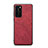 Funda Lujo Cuero Carcasa R08 para Huawei P40 Rojo