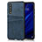 Funda Lujo Cuero Carcasa R09 para Huawei P30 Azul