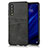 Funda Lujo Cuero Carcasa R09 para Huawei P30 Negro