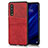 Funda Lujo Cuero Carcasa R09 para Huawei P30 Rojo