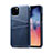 Funda Lujo Cuero Carcasa R10 para Apple iPhone 11 Pro Azul